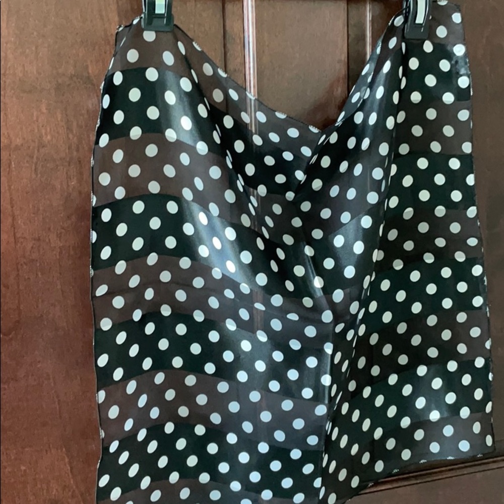 Chiffon polka dot scarf